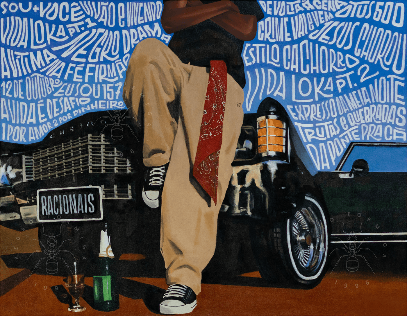 Cover Art hip hop Mano Brown music Oil Painting painting   racionais Racionais MCs rap rap nacional