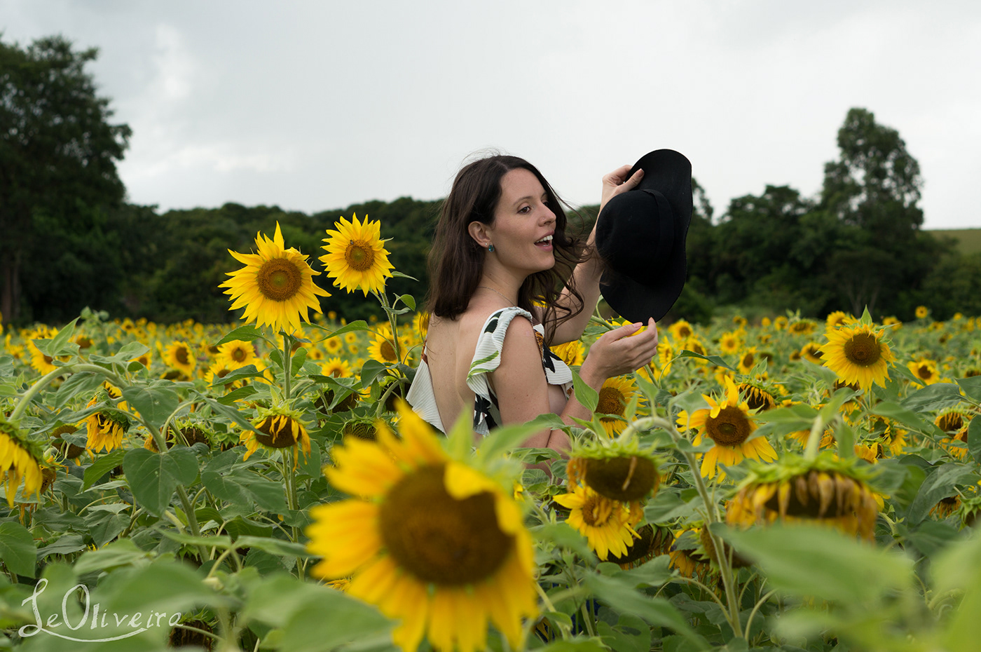 girl photoshoot Sunflowers