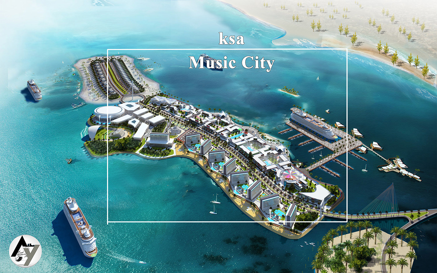 arts hotels Malls music Music City resort Saudi tourism urban planning Villas