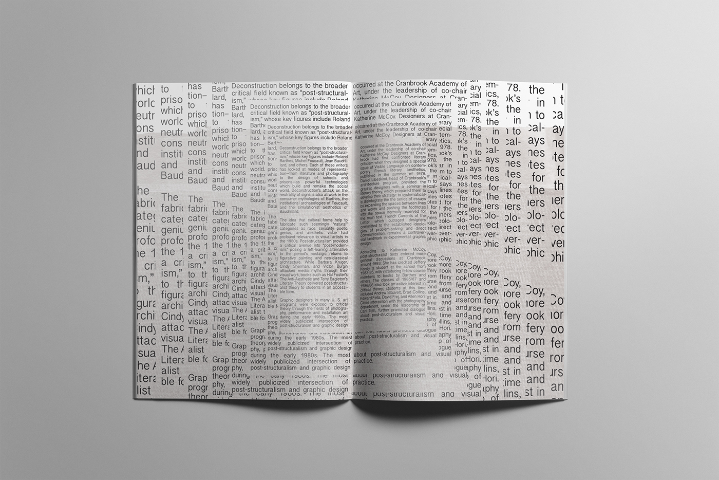 book Layout editorial print deconstructivism visualization graphic design 