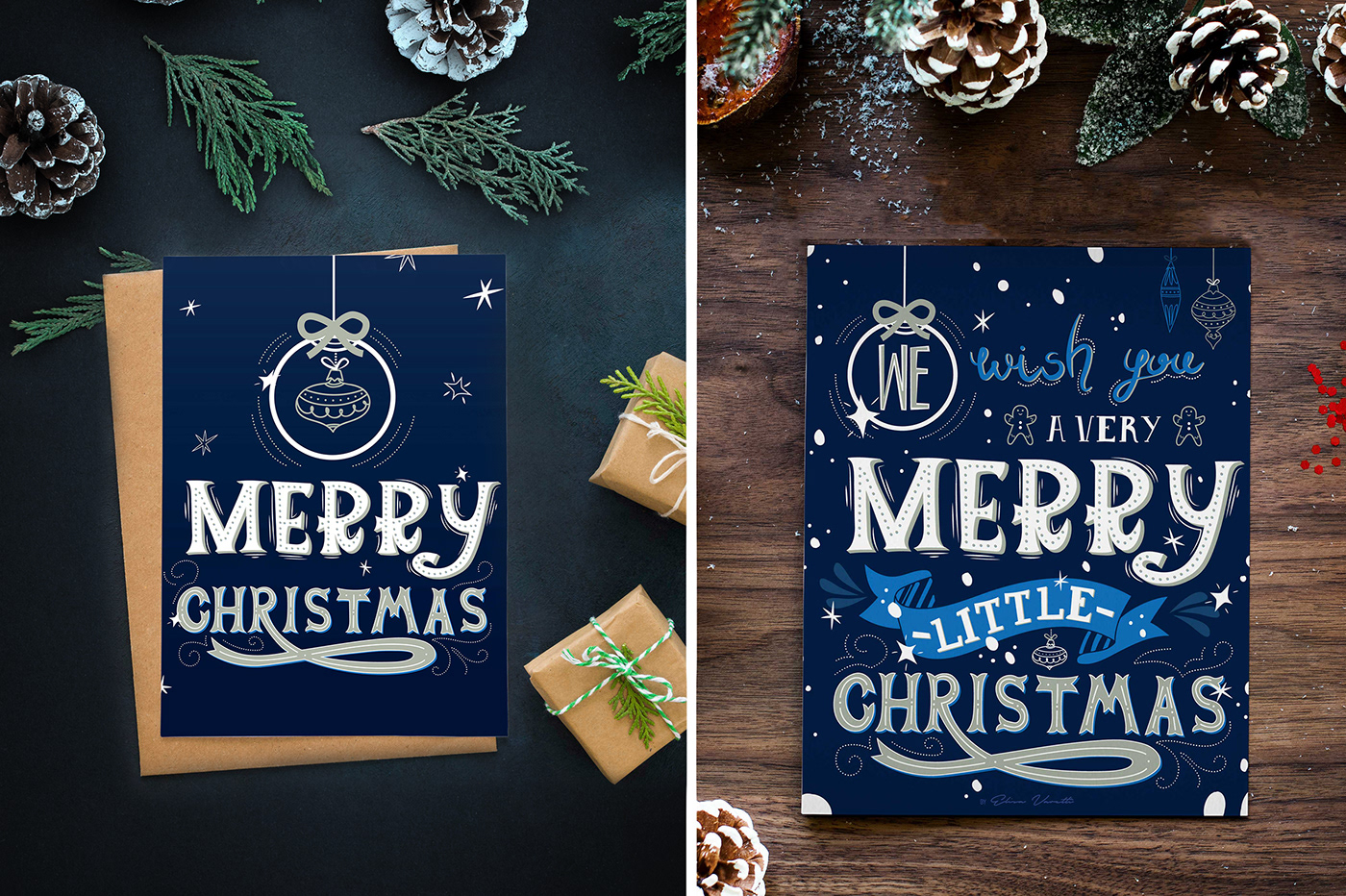 greeting card Handlettering card Christmas digitalart gift gingerbread man holidays Icon pattern snow vector winter