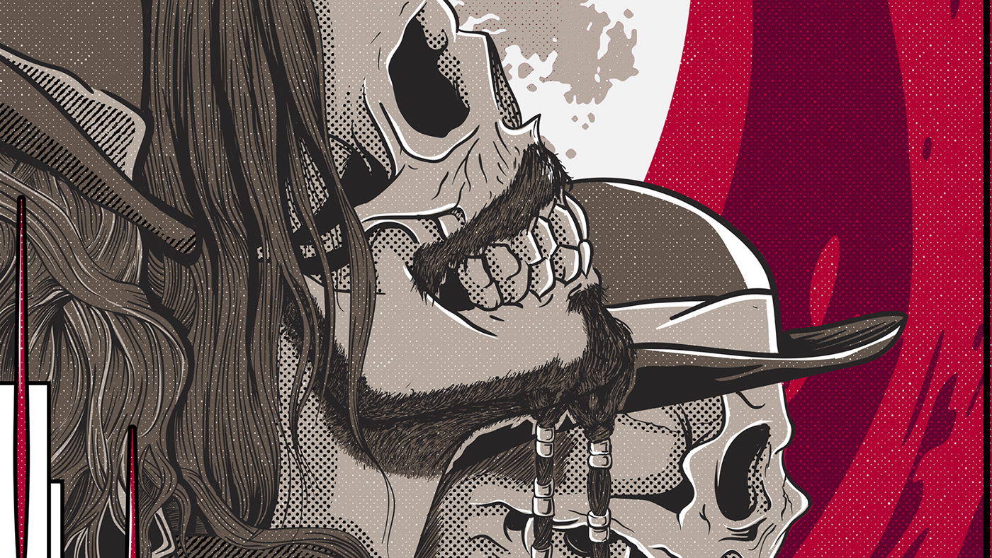 La Renga Rock Nacional ILLUSTRATION  skull vector draw rock gig poster poster hurricane