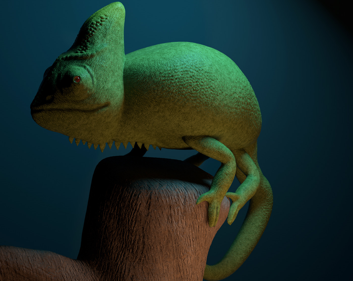 chameleon Zbrush sculpting  3D animals Render texturing CGart c4d reptile