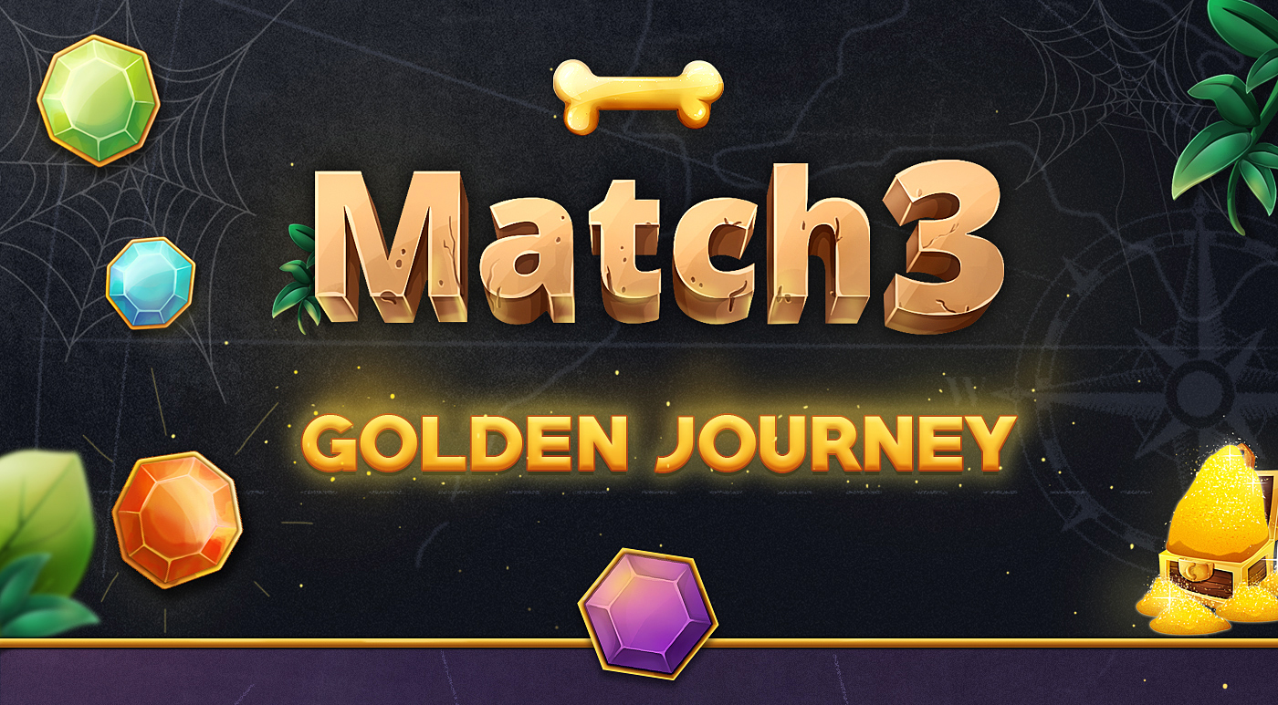 game match 3 game design  adventure indiana jones gold UI puzzle Gems