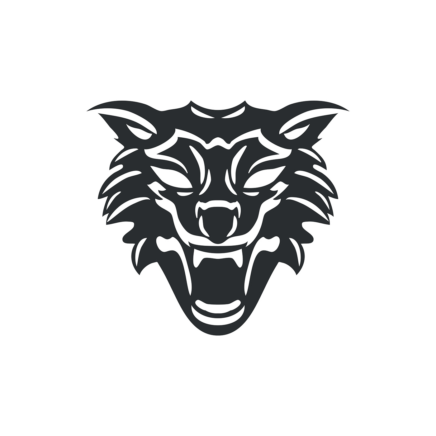 got Game of Thrones ILLUSTRATION  wolf logo animal re-branding flat grey Icon