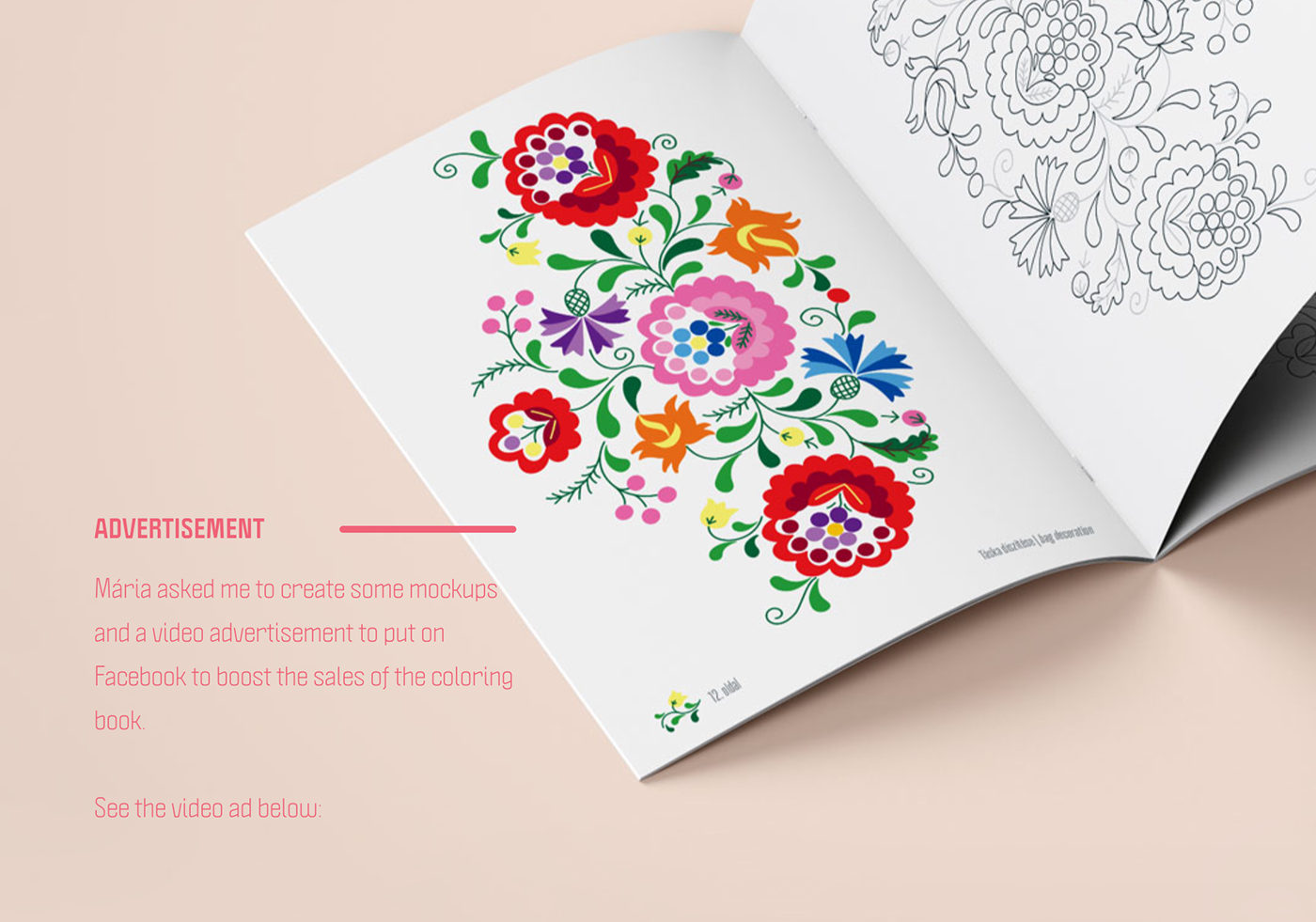 Booklet coloring booklet cultural Embroidery heritage hungary print design  product UNESCO Vector Illustration