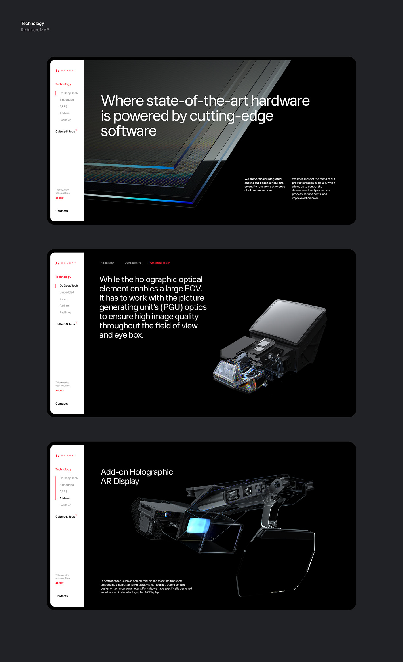 3D automotive   holography promo UI/UX Web Design 