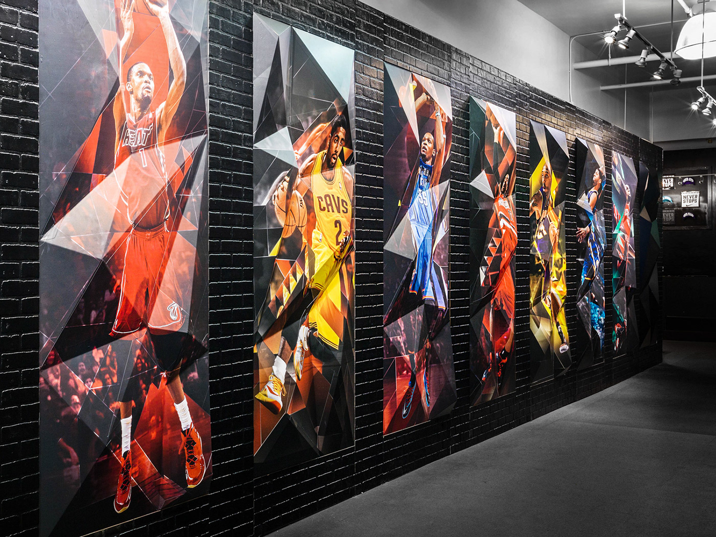 Nike nike basketball All-Star Weekend basketball typography   branding  Retail activation installation