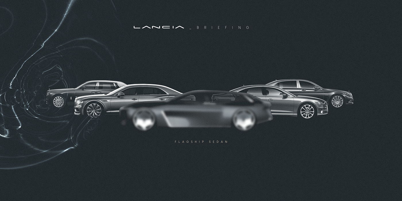 automotive   car design Lancia luxury Project Render sketching transportation flagship