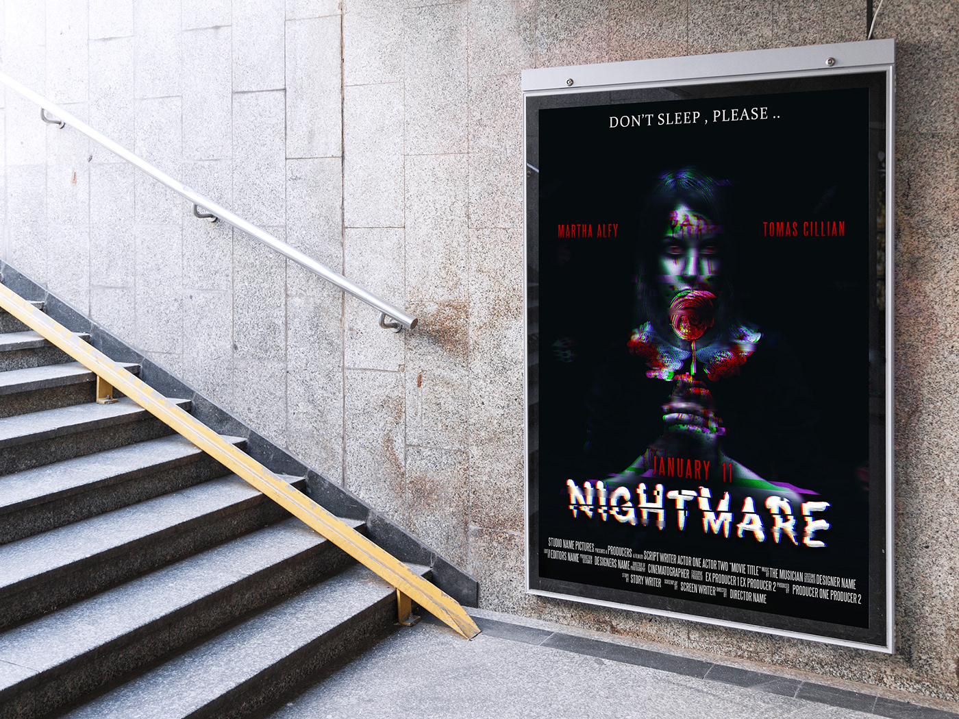 nightmare poster Film   movie dark blood child sleep cards