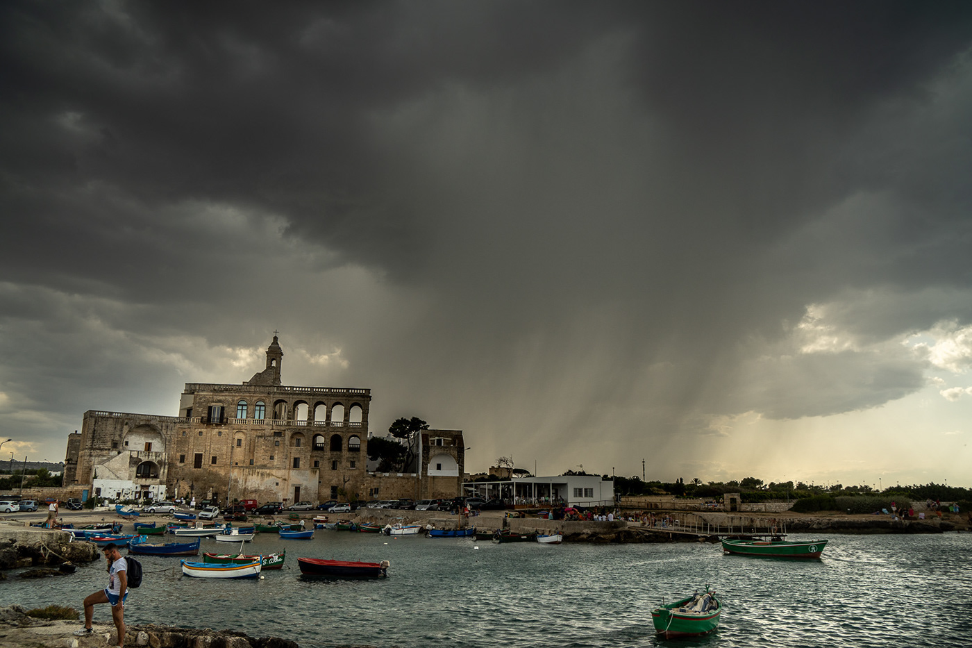 Italy puglia polignano a mare Landscape Seaside summer rain