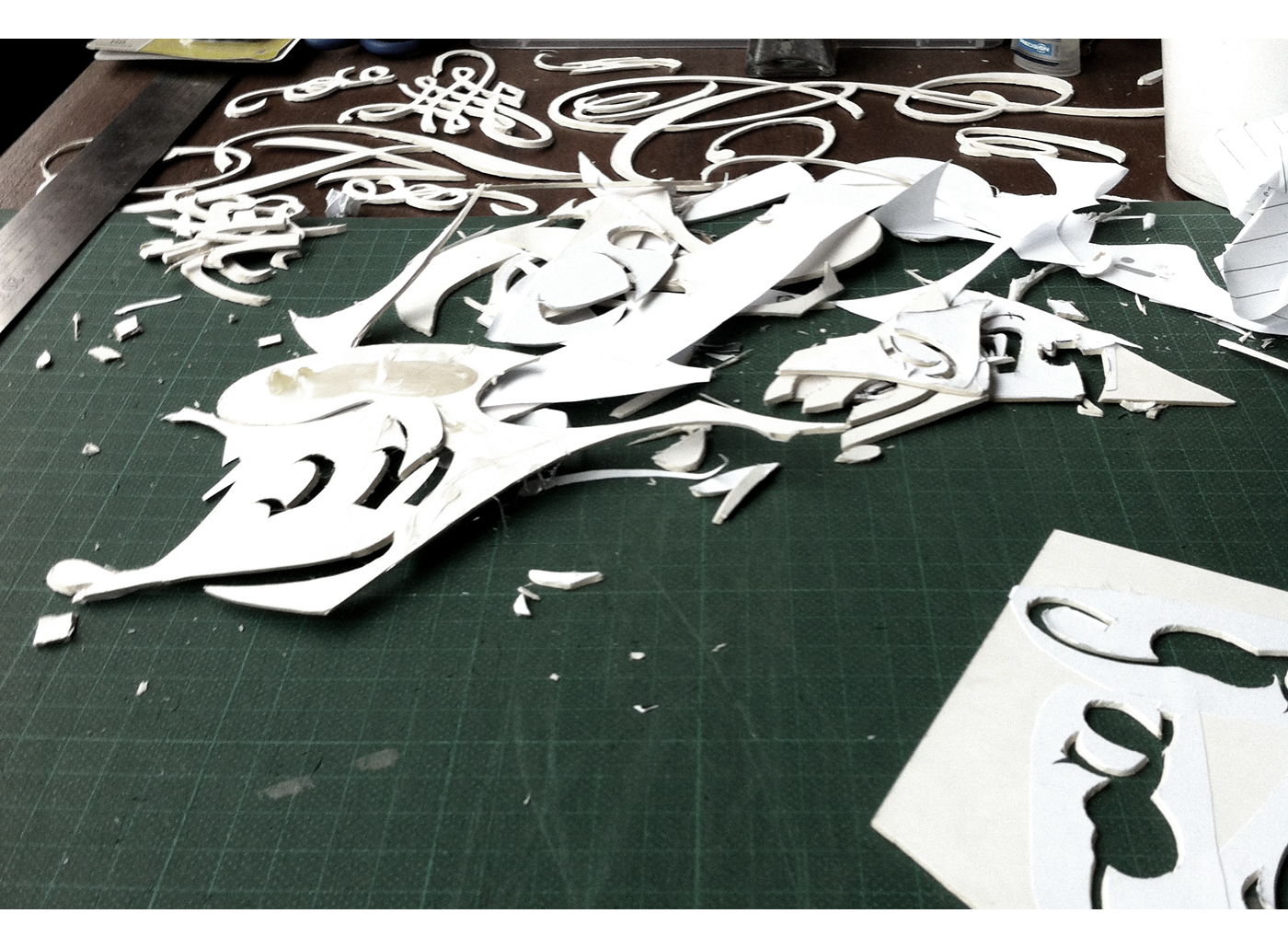 craft paper Engineering  light Patience Calligraphy   handmade shadow White basics