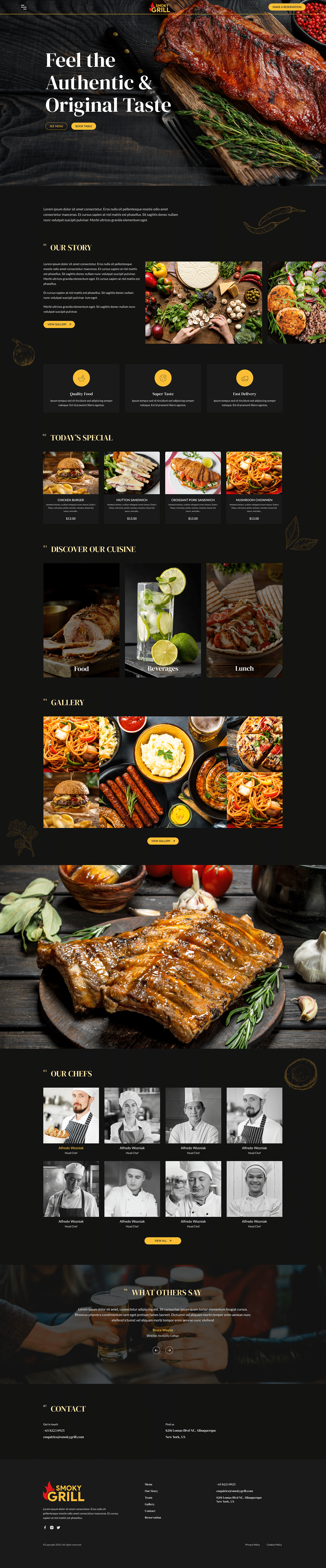 Figma landing page restaurant ui design UI/UX user interface Website
