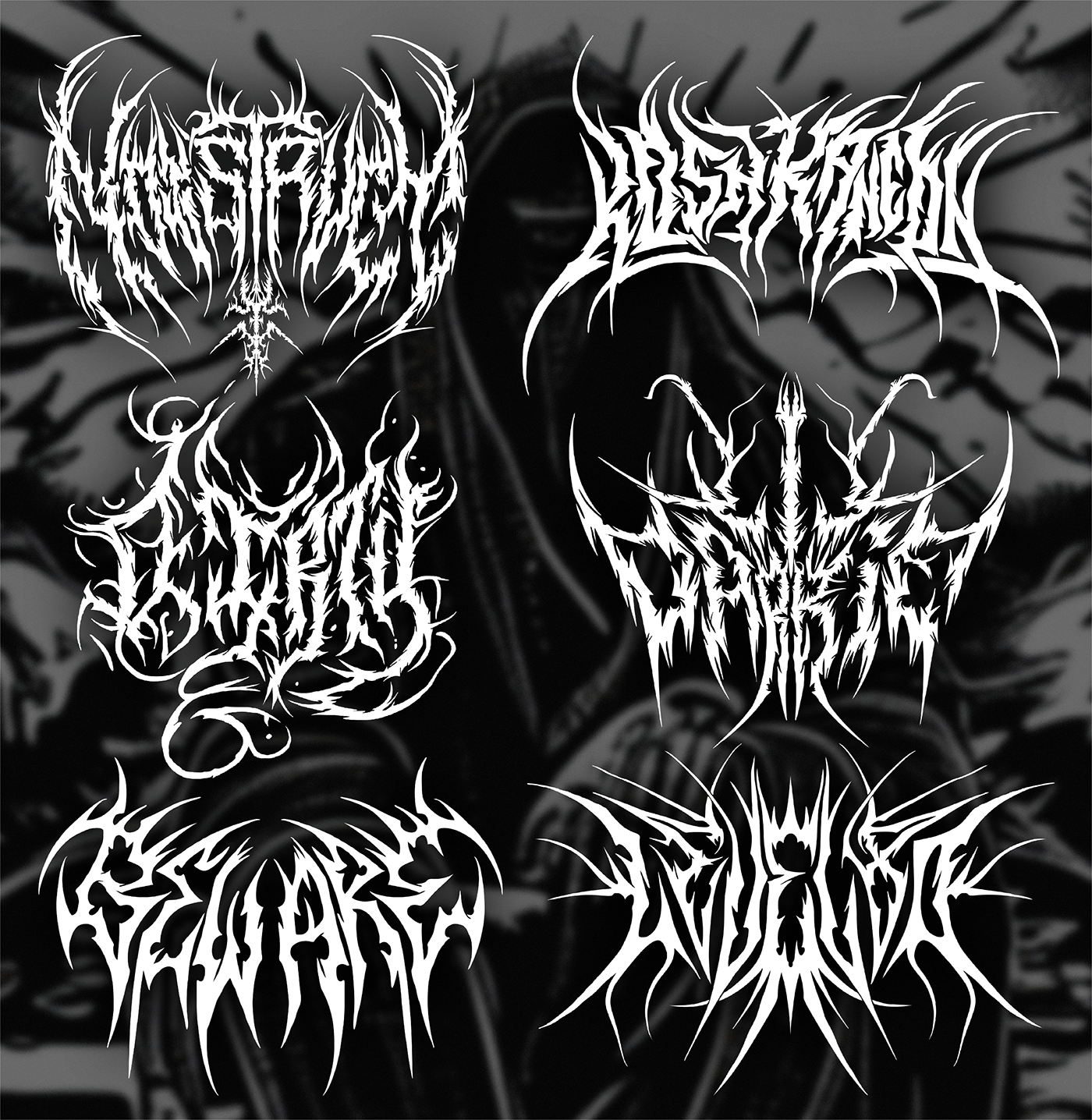 metallogo deathcore Deathmetal bandlogo metal logo Graphic Designer darklettering Logotype custom logo