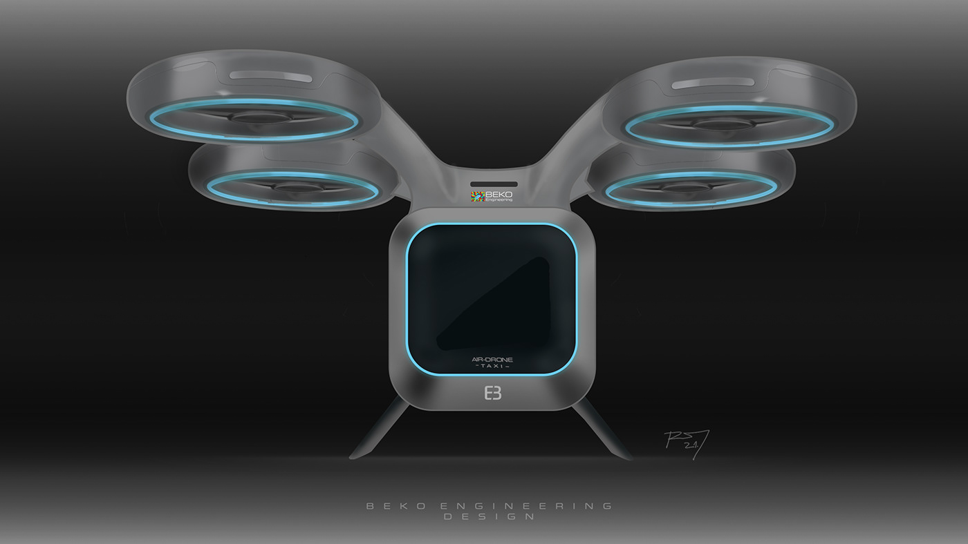 Air-Drone Future Air mobility design sketch