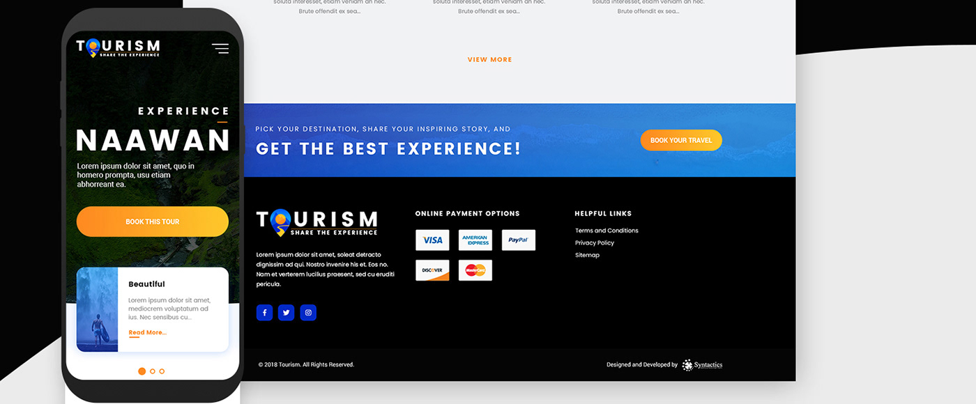 Web UI/UX Responsive bootstrap FontAwesome googlefont Travel and Tours wordpress Ecommerce Web Design 