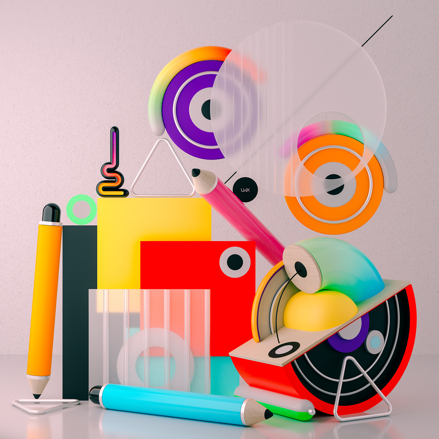 typography   abstract colorful Texture Design dreamy geometric Patterns illustrations 3DType fightforkindness