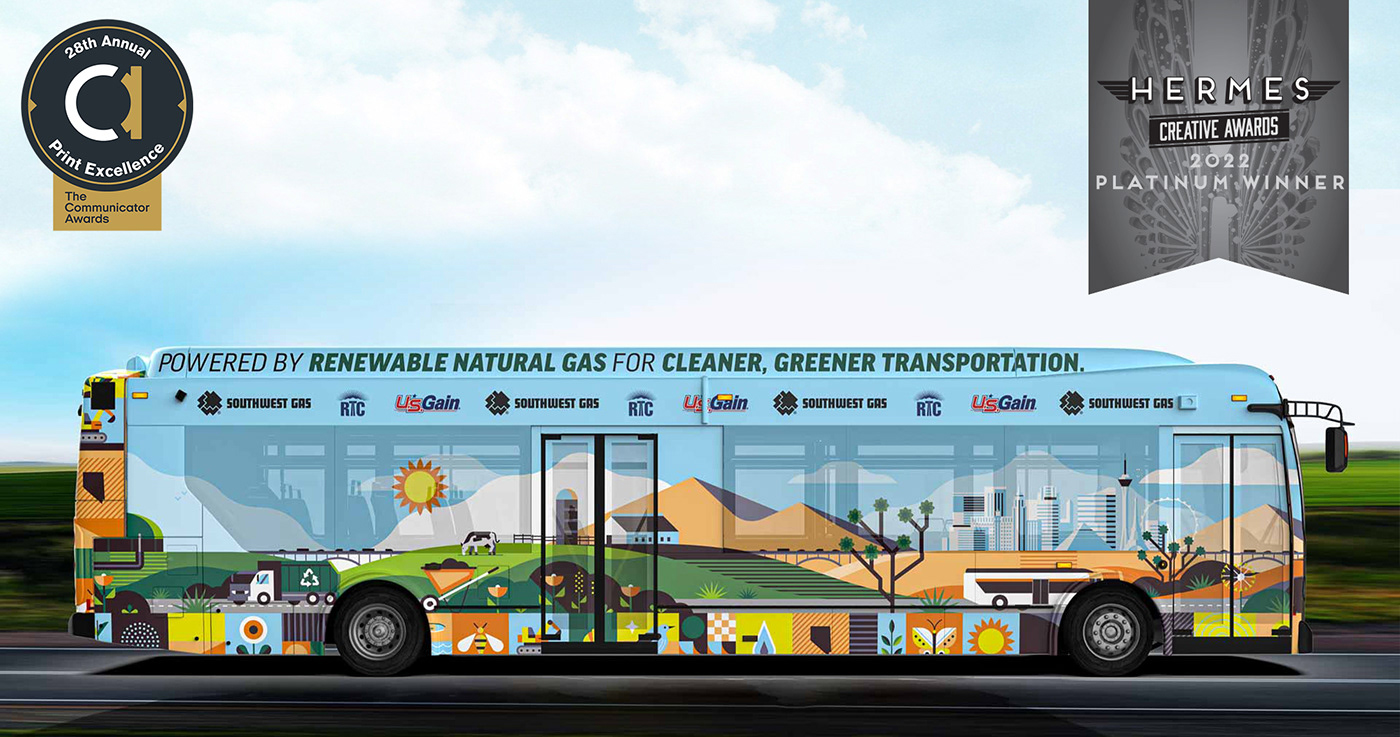 Bus Wrap bus wrap design illustration art illustration design Las Vegas Out Of Office print Vehicle