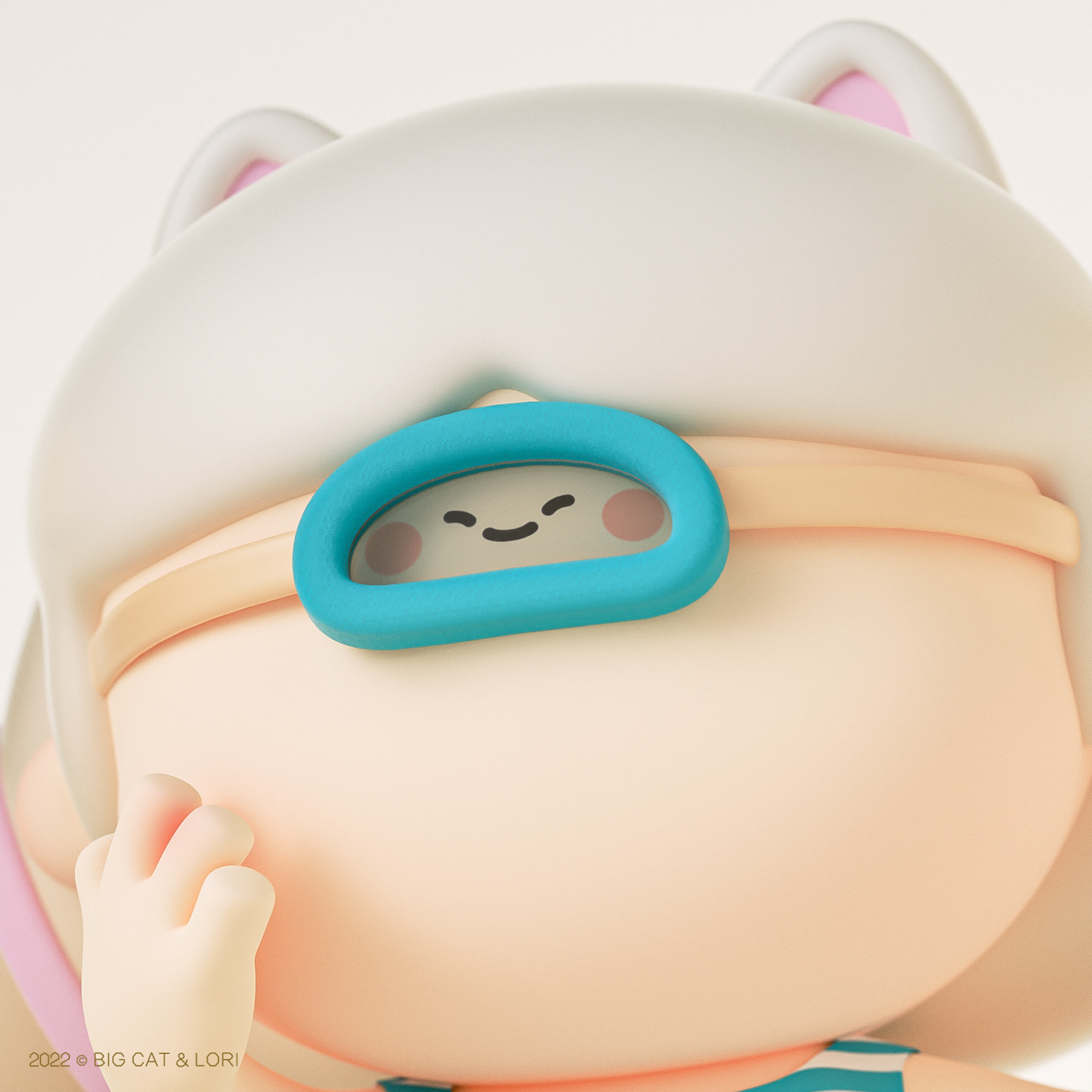 3D illustration animal cartoon Cat Character design  cute Digital Art  digital illustration Mascot mascot design