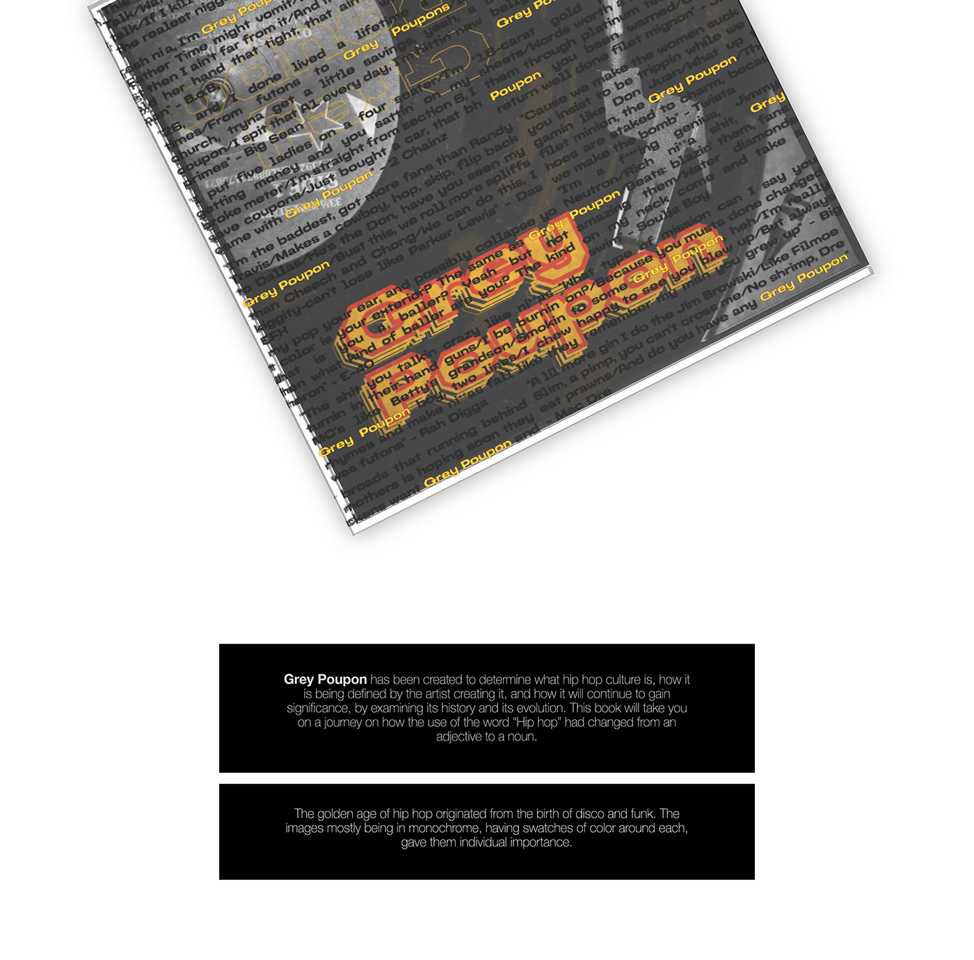 book design publication design counterprint aiga collagework music hip hop typography   adobeawards