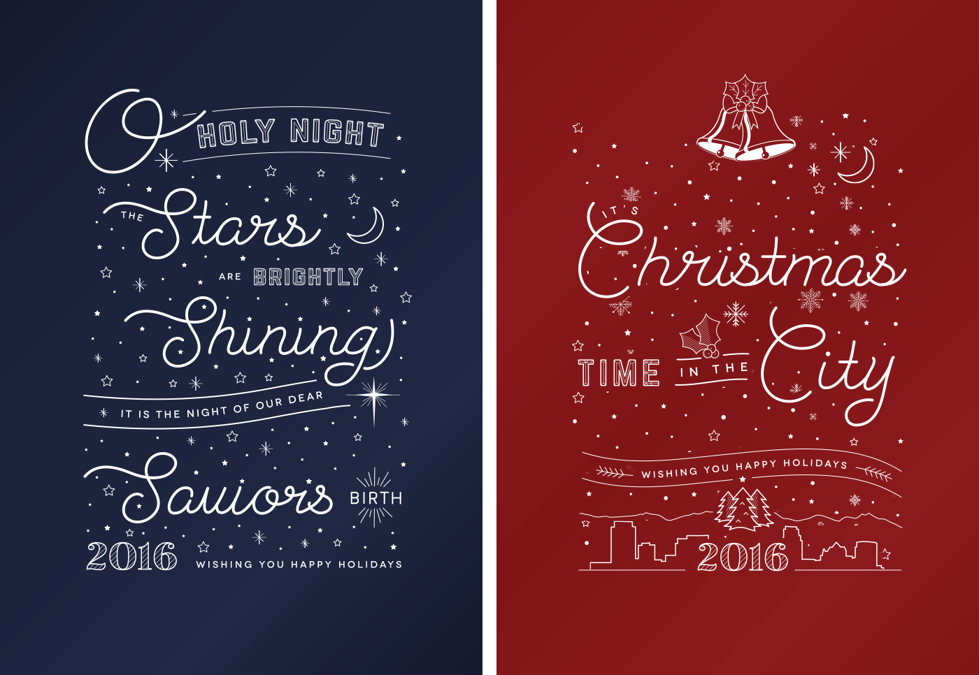 merry Christmas card season greetings Lyrics lettering icons colors inspire