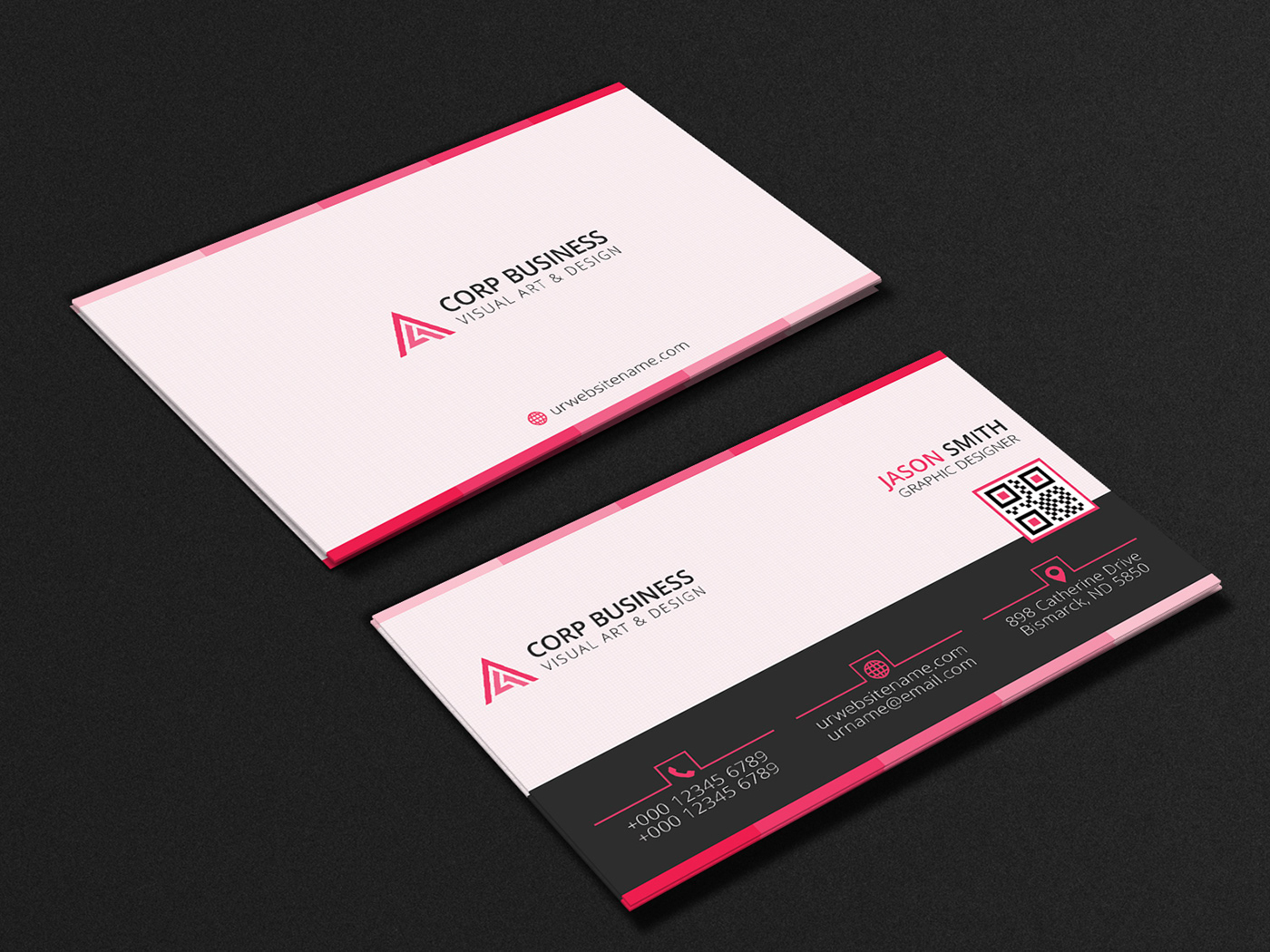 business card clean professional design creative modern print ready card brand identity stationary