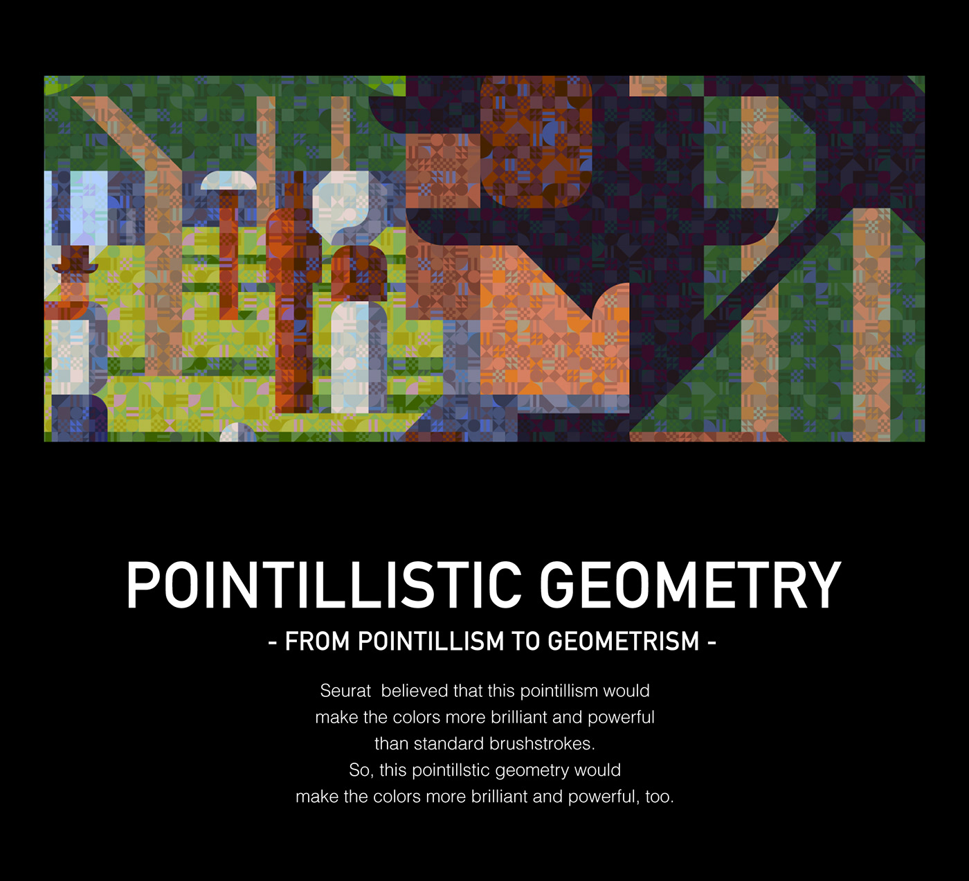geometry Pointillism geometric seurat painting   divisionism history school geometrica contemporary