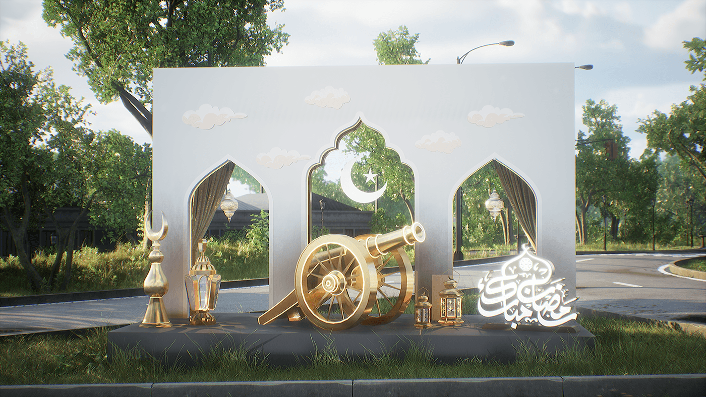 ai 3D ramadan concept lantern fanoos ramadan kareem مشروب طاقة عيد الفطر  arabic