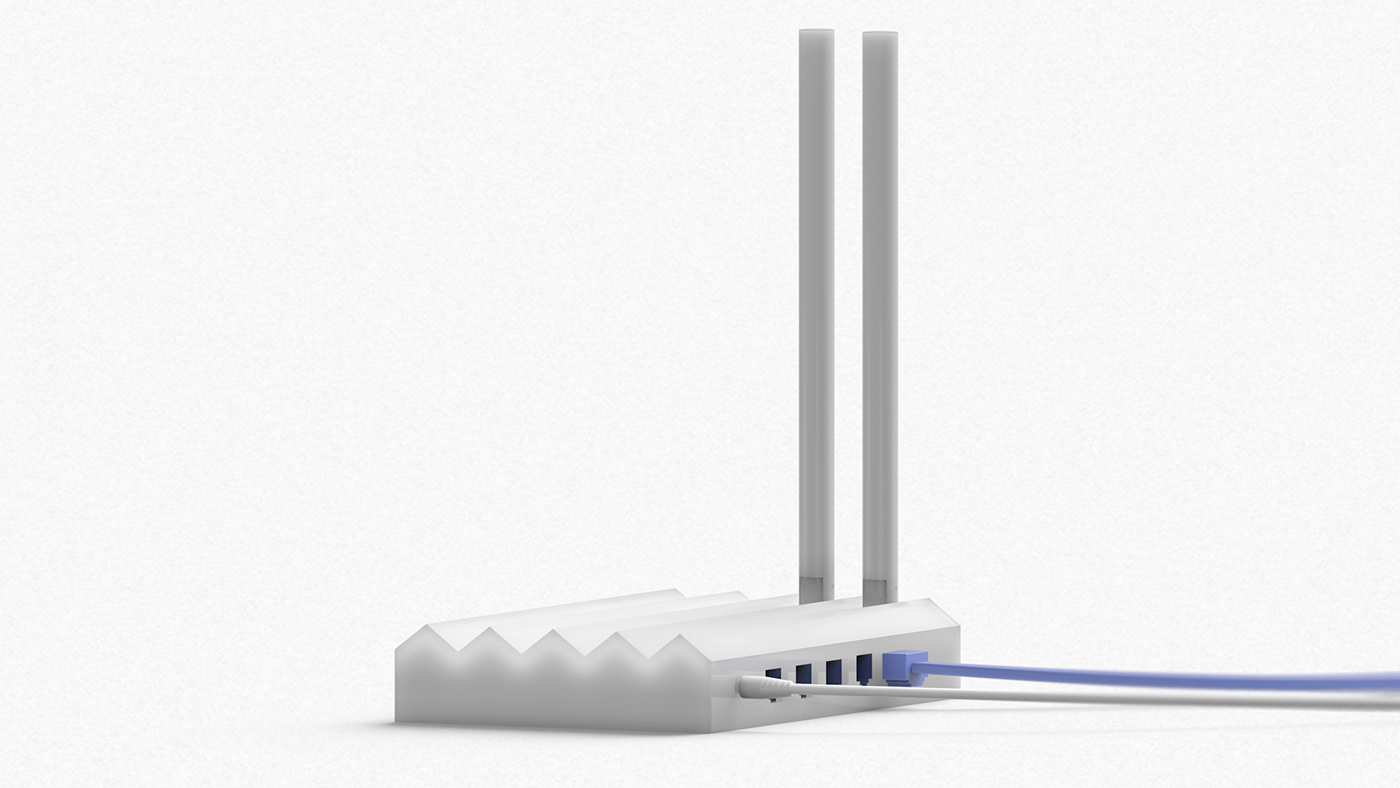 wifi Router industrial design  product design  factory objet wifirouter simple Laptop adobeawards