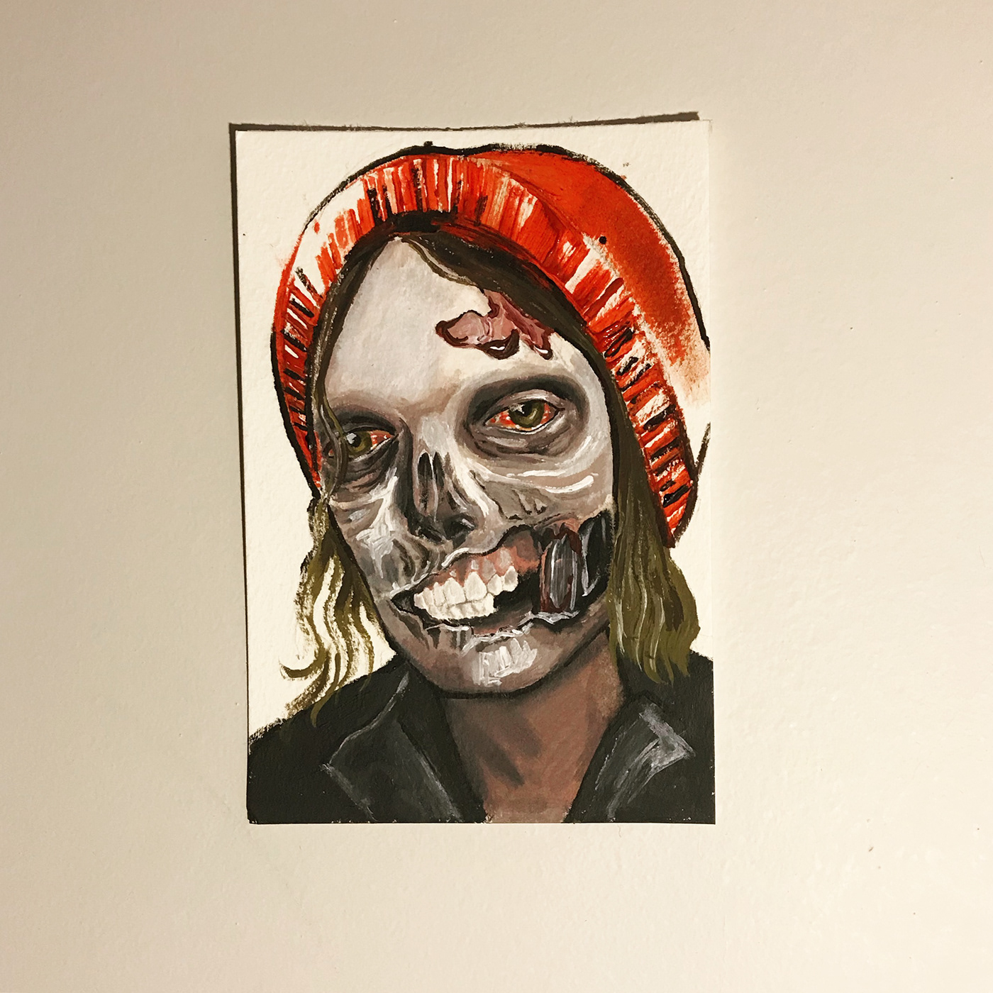 ILLUSTRATION  zombie painting   Gouche Drawing 