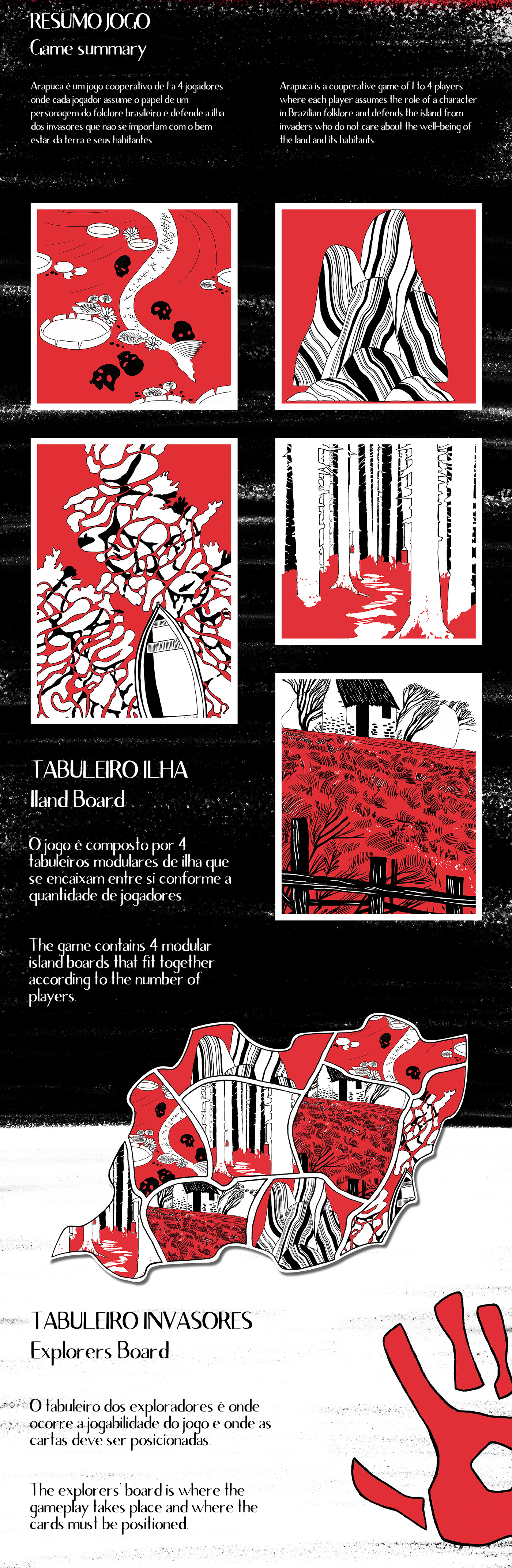 arapuca boardgame folclore ILLUSTRATION  jogo Jogo de Tabuleiro branding  Character design  digital illustration product design 