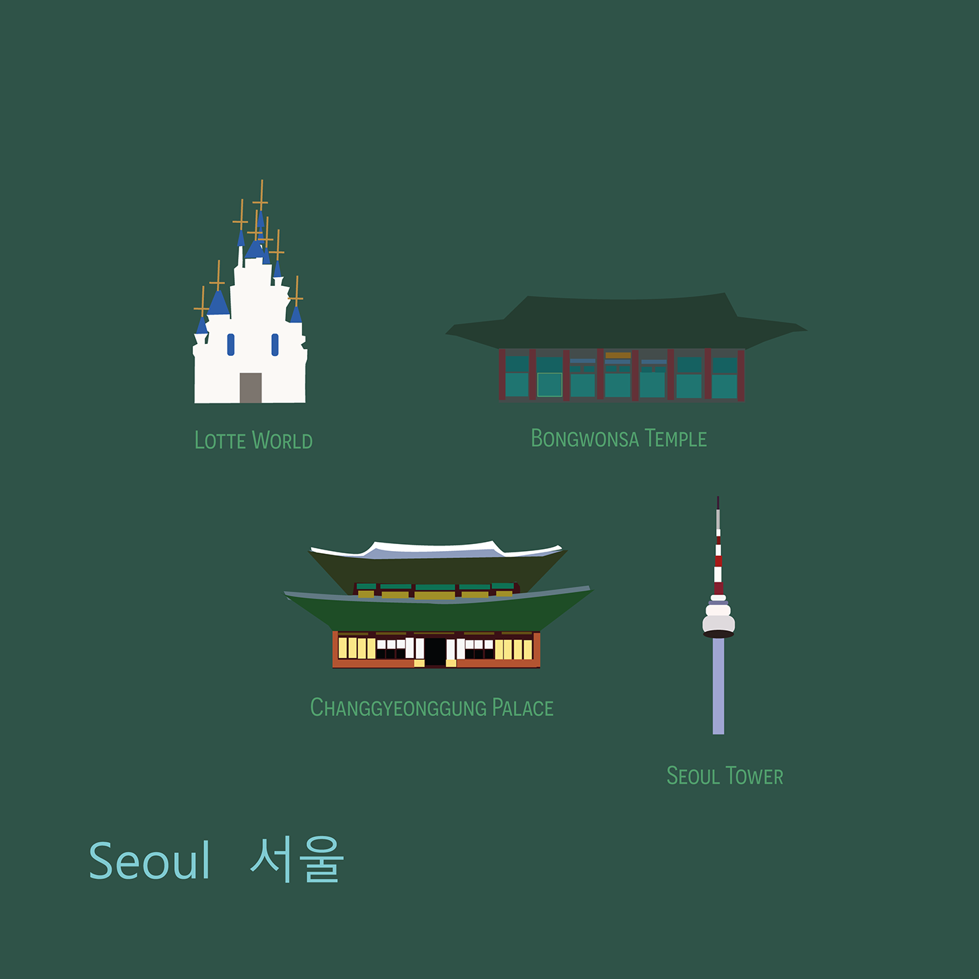 seoul southkorea citymap mapdesign map infographic adobe illustrator Graphic Designer design seoulmap