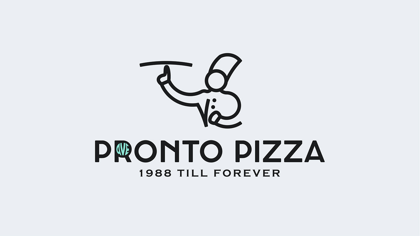 designer logo minimal person Pizza pizzeria Rebrand rebranding restaurant