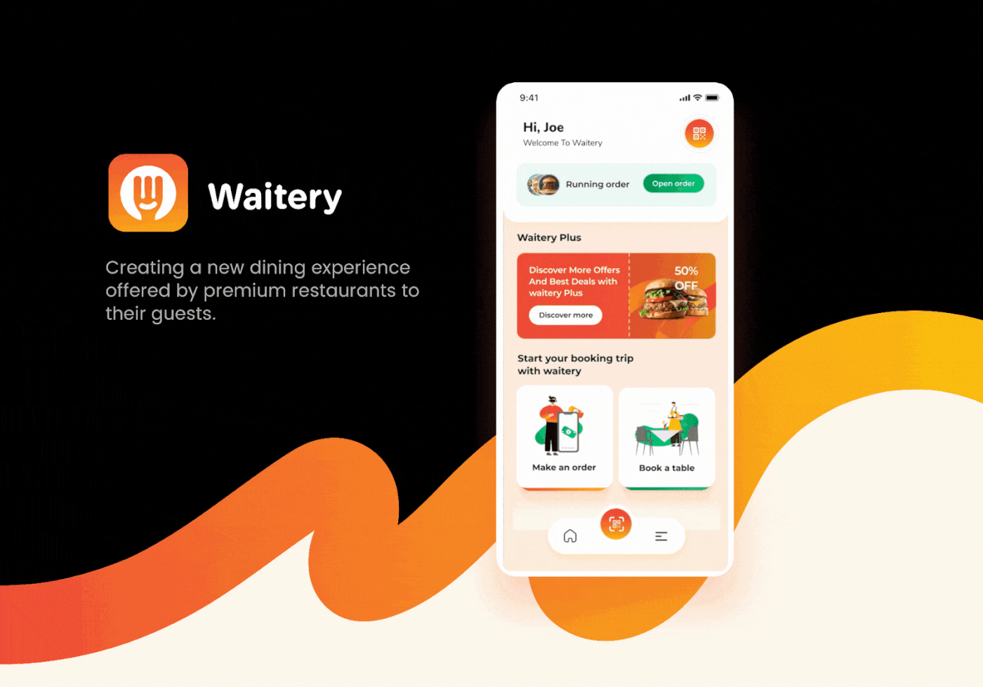menu Mobile app ordering restaurant UI UI/UX user experience user interface Waitery