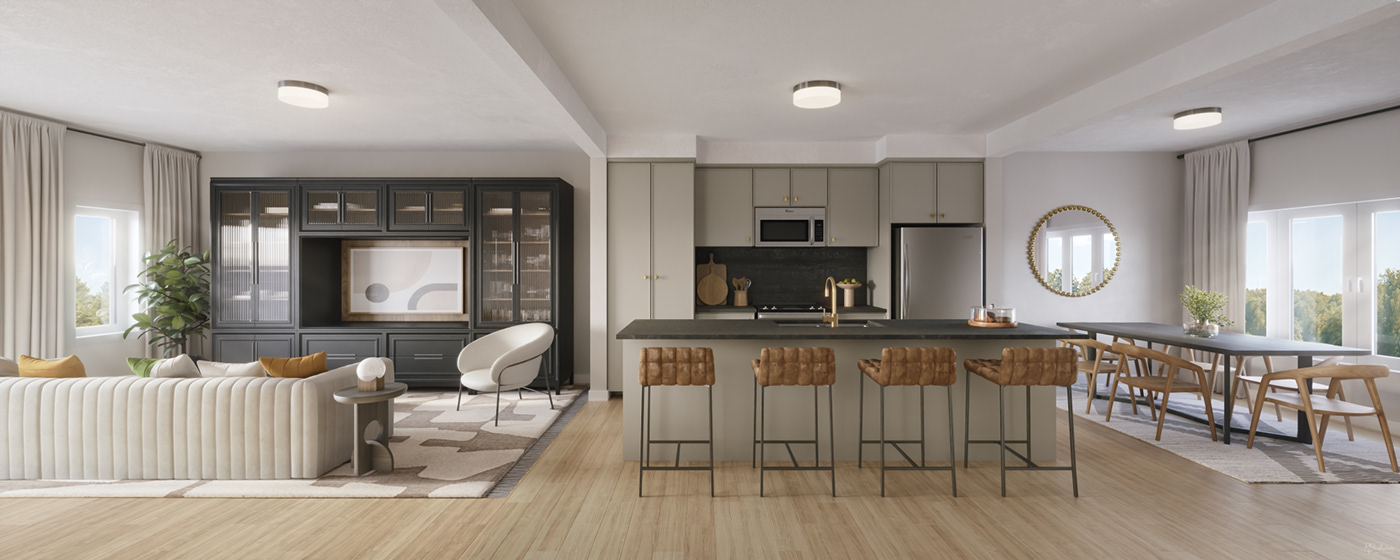 archviz rendering exterior Interior Condo condominium 3D visualization 3ds max CGI