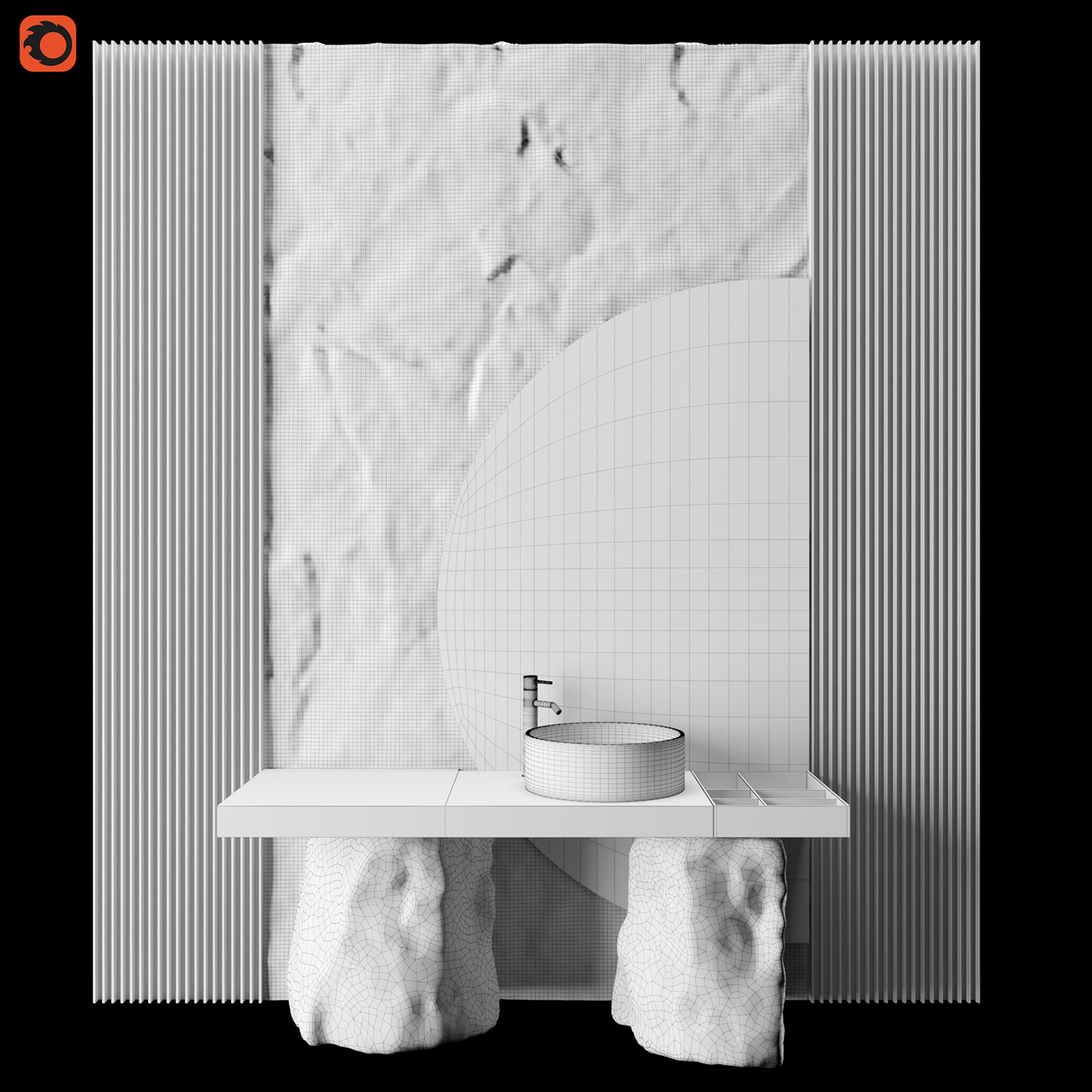 bathroom black Faucet luxury modern rock Sink stone toilet wc