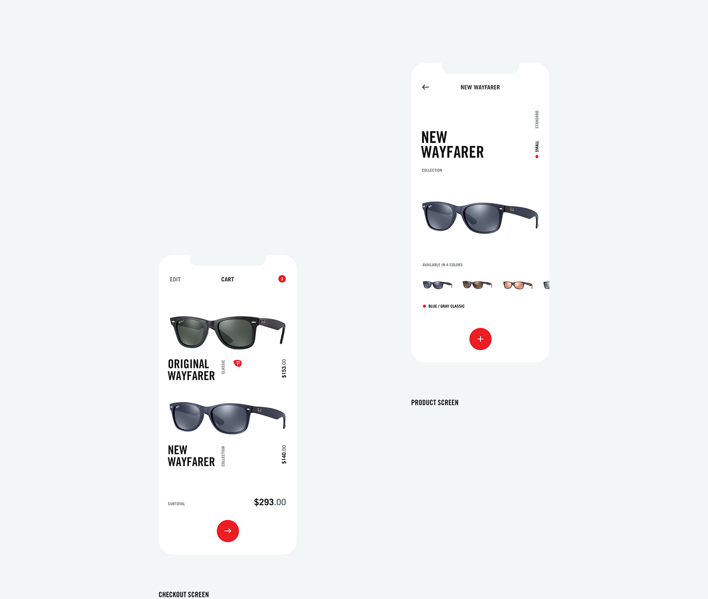 Web Website concept fullscreen clean minimal rayban shop eMarket Sunglasses