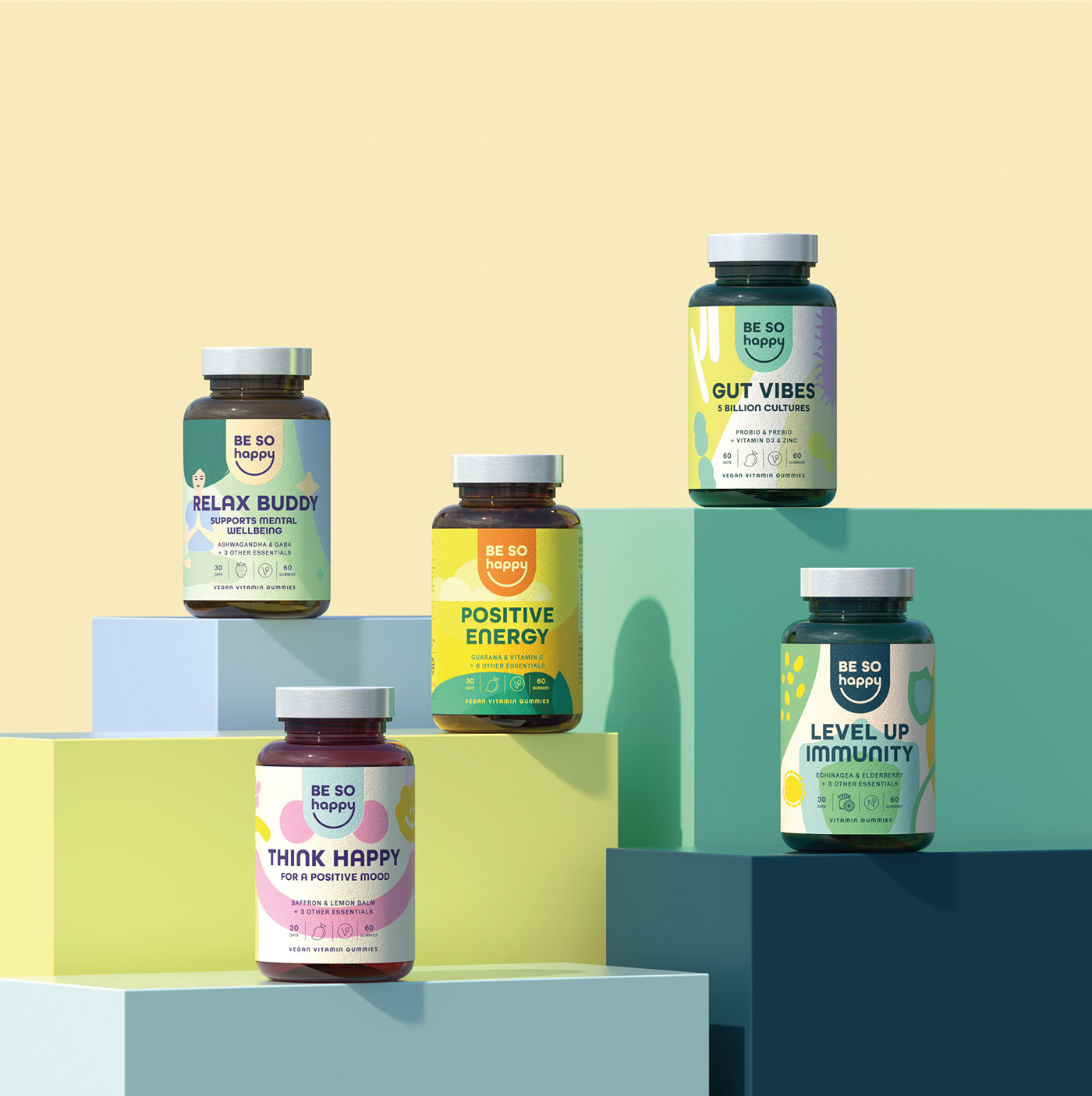 beauty gummy Health logo Packaging supplement vitamin Wellness