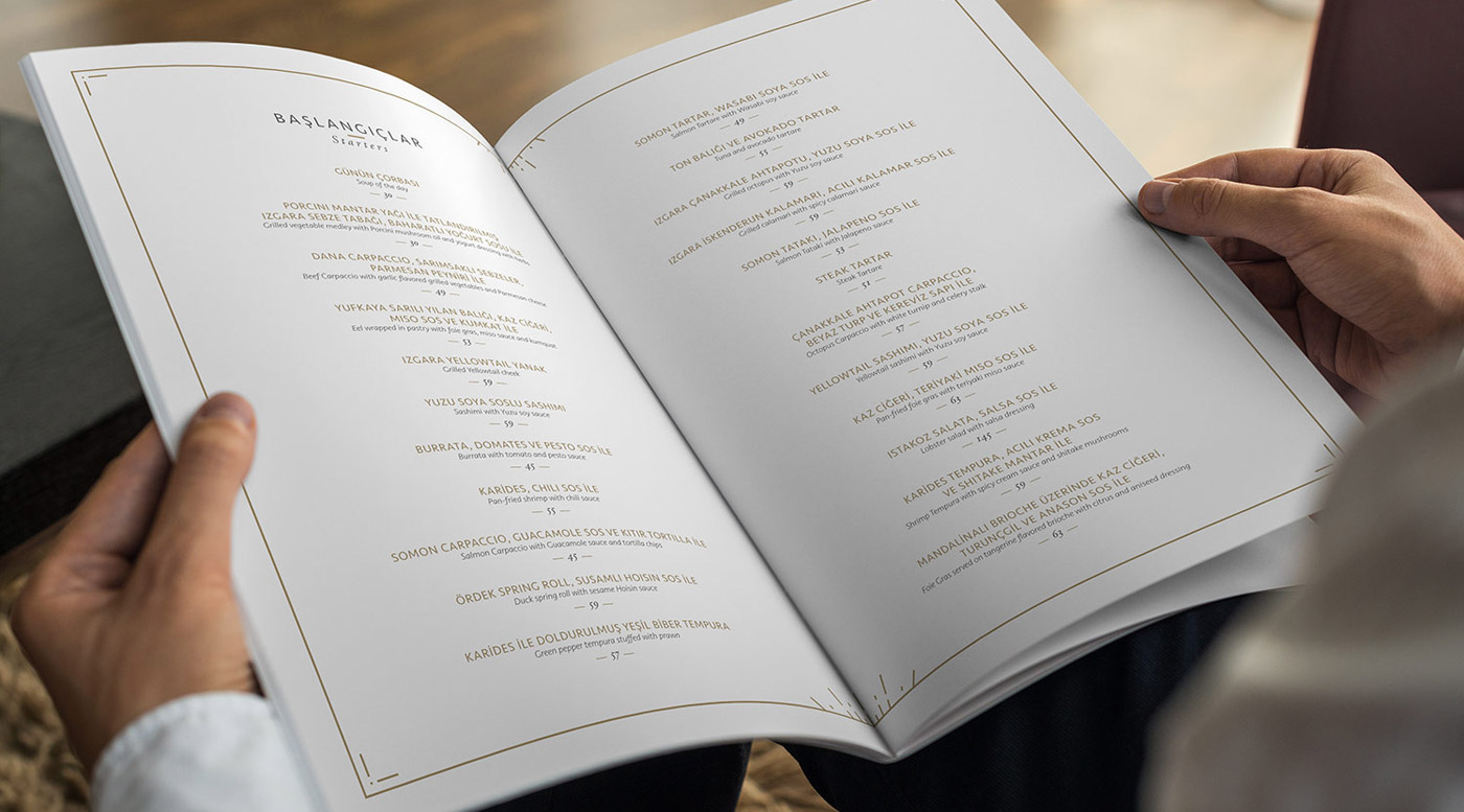 brand rebranding logo restaurant bar brasserie menu Culinary grill sunset istanbul bosphorus