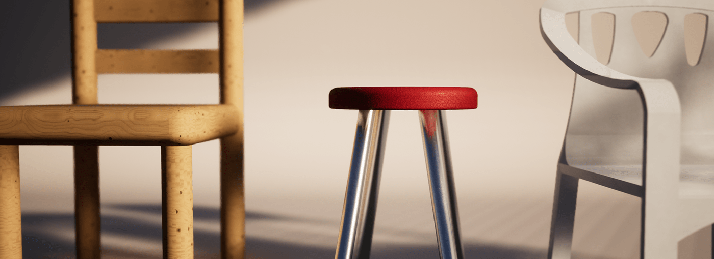 catalunya chair furniture manel photorealism product Render SketchUP stool twinmotion
