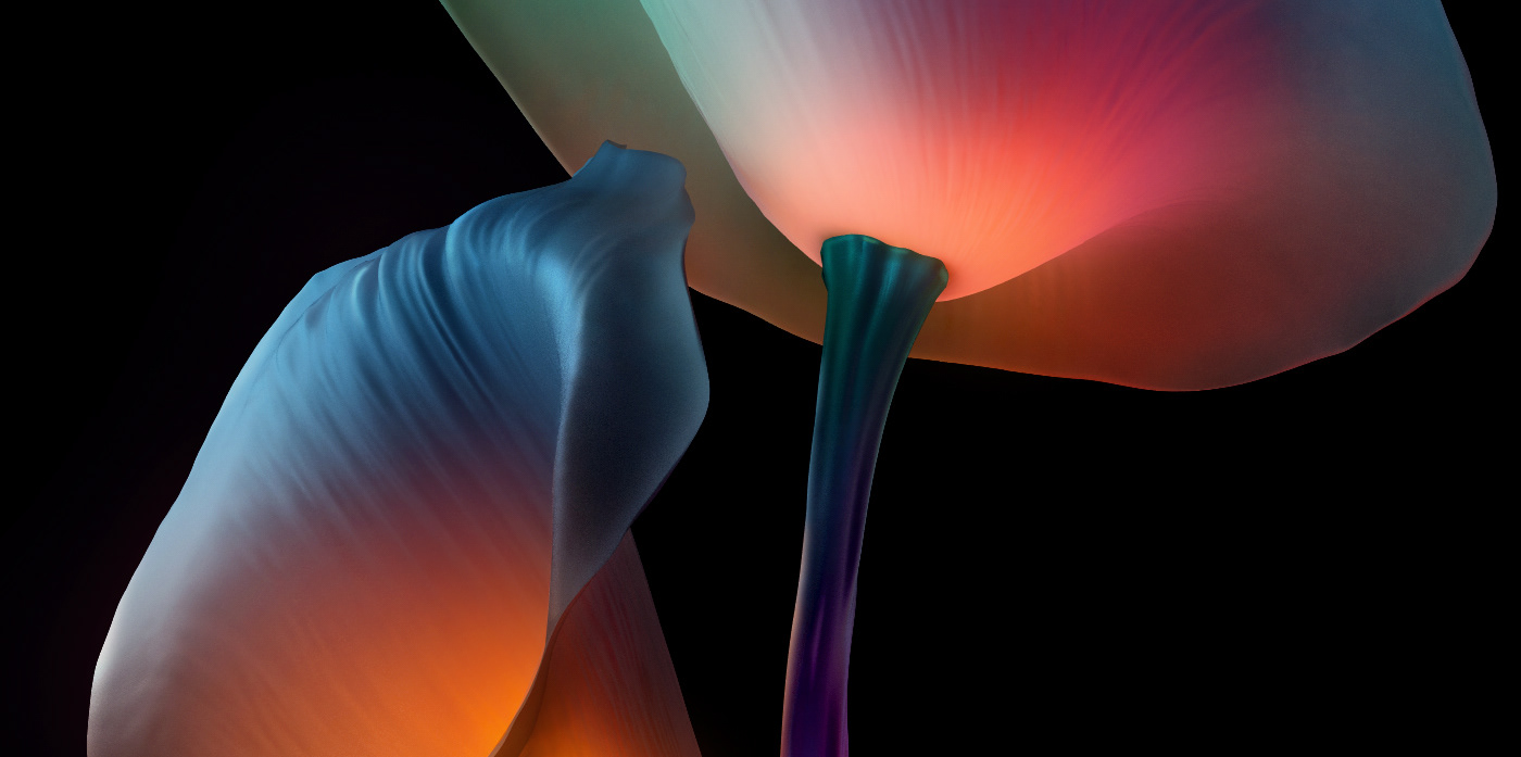 abstract CGI Flowers print Rik surreal wallpaper