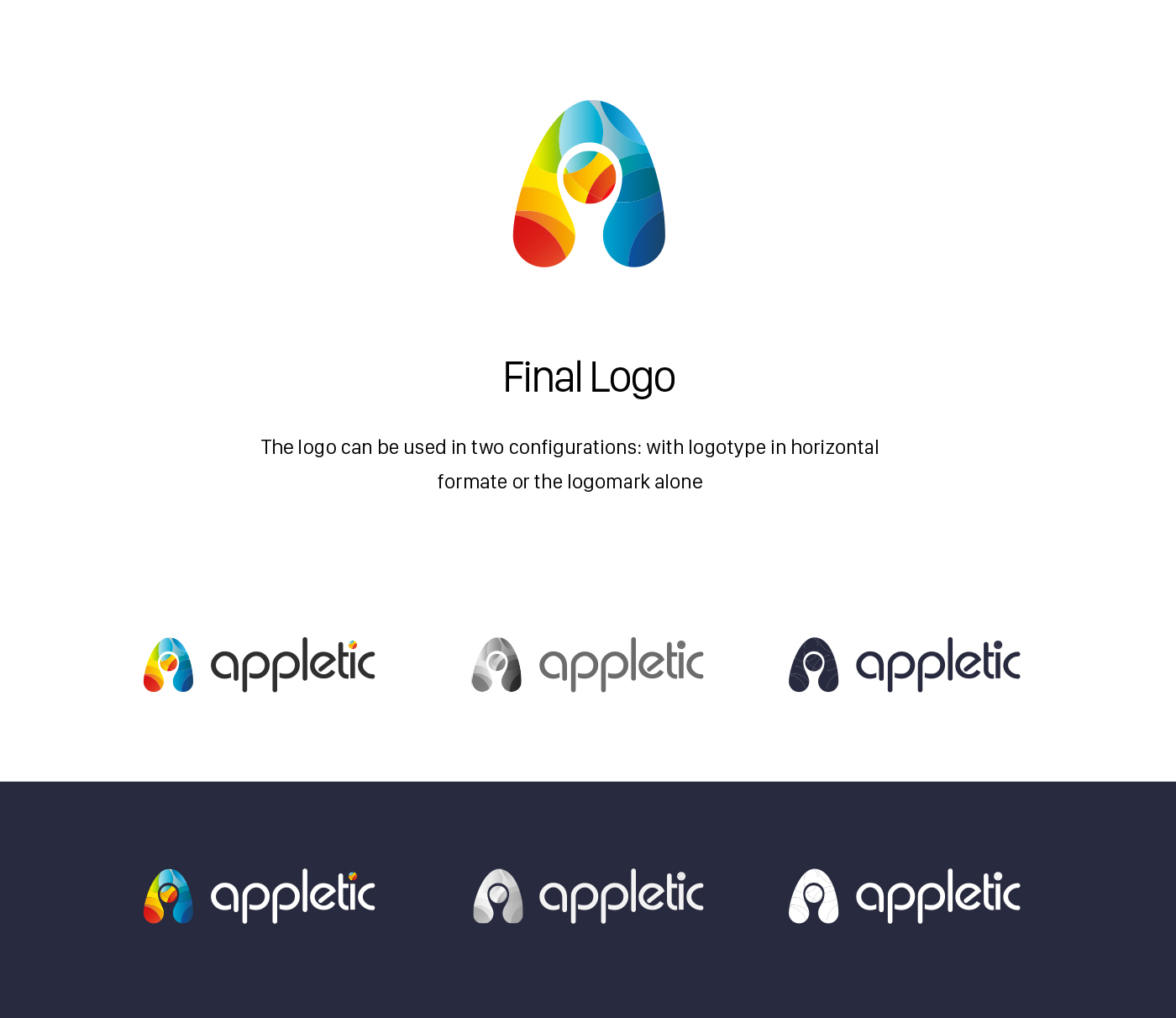 Appletic Logo Design brand identity colourful branding creative