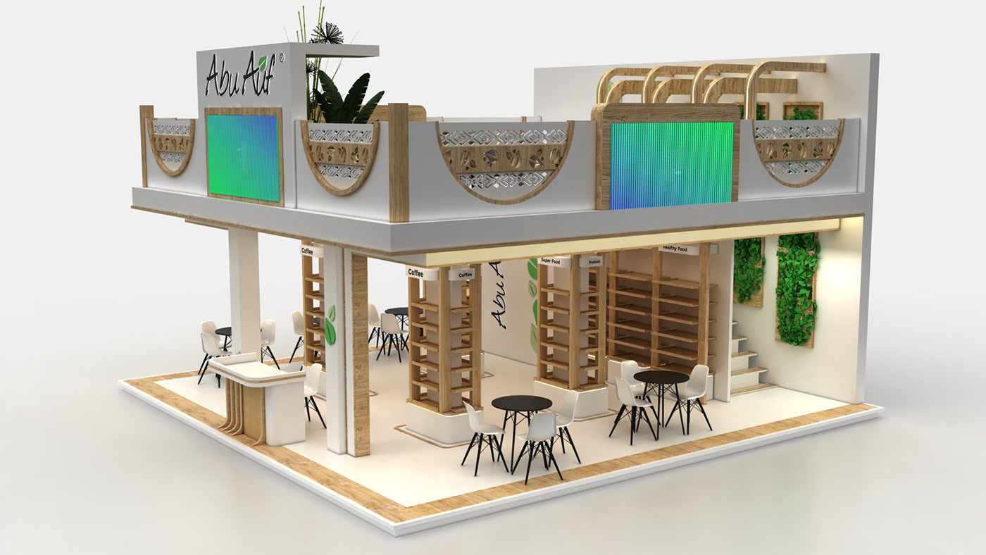 Exhibition  Exhibition Design  booths booth design tradeshow tradeshow booth Exhibition Booth Food africa Double Deck Booth