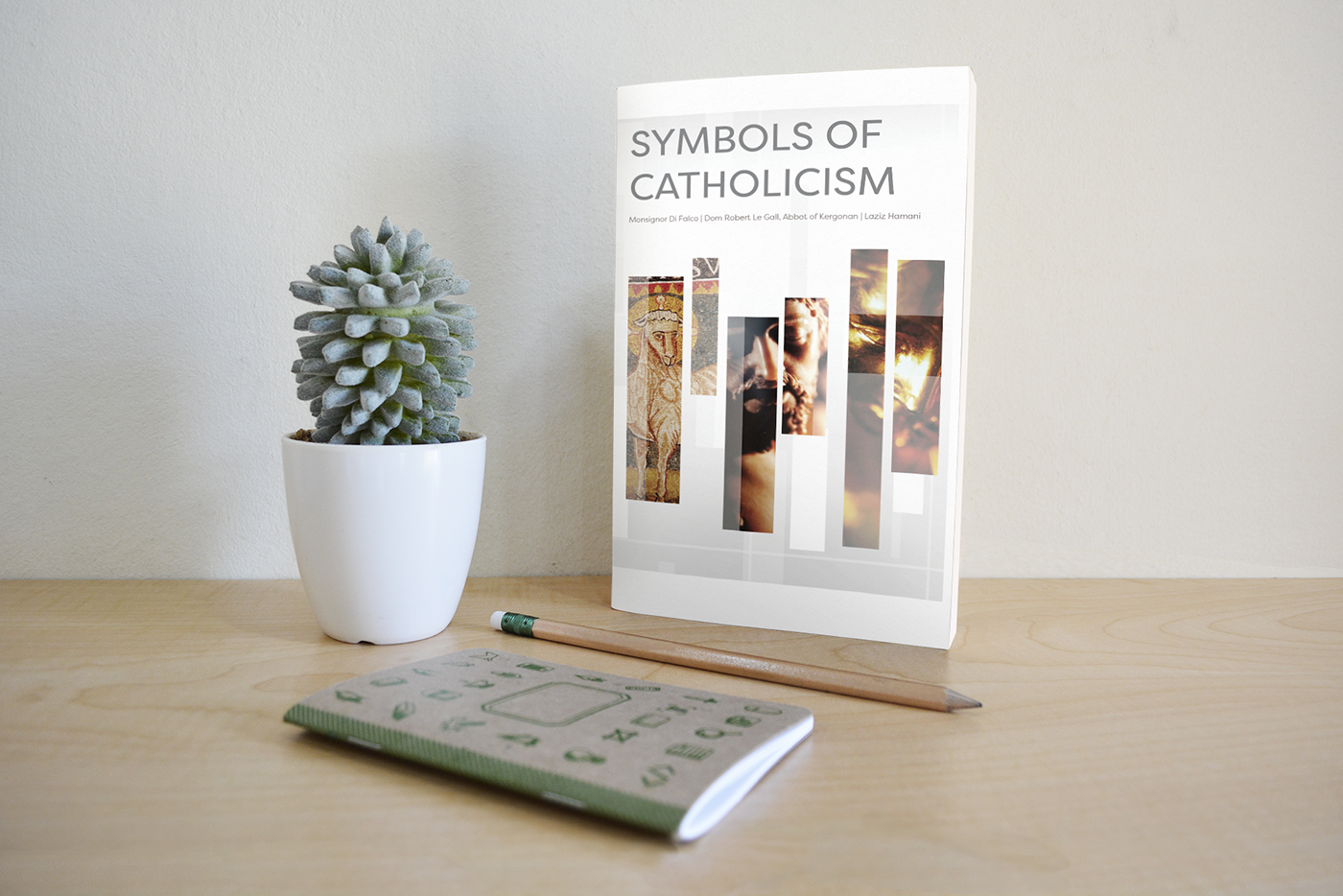 book redesign Symbols of Catholicism graphic design  QCA