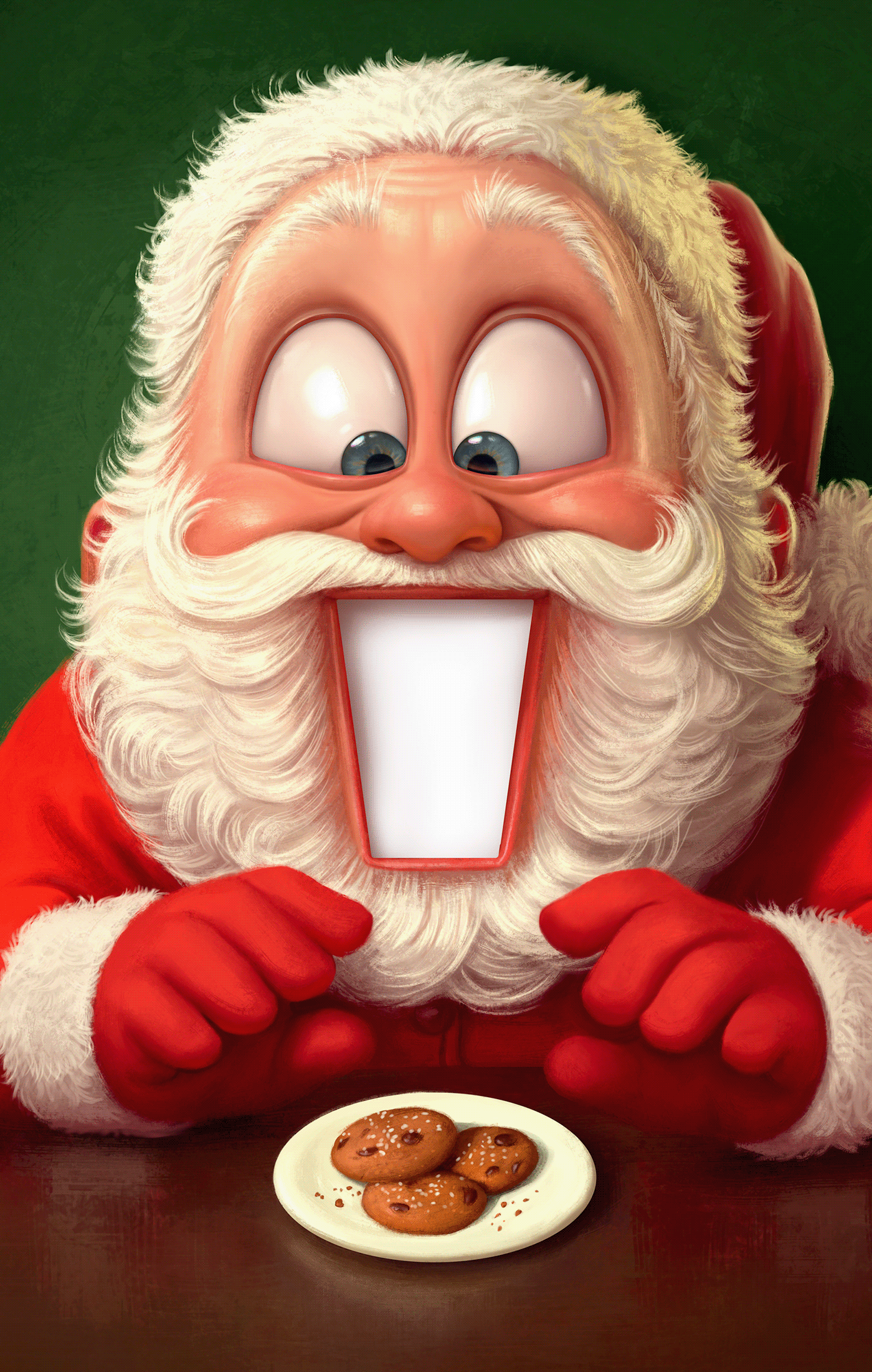 Advertising  art direction  Christmas Holiday lg2 milk print publicité santa xmas