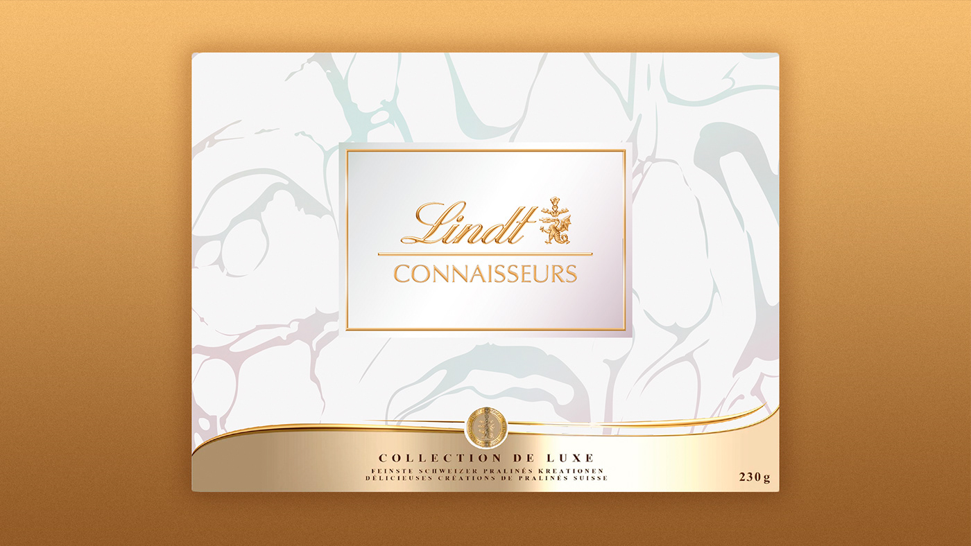 Lindt chocolate gold pearl modern Classic refined Rose Gold