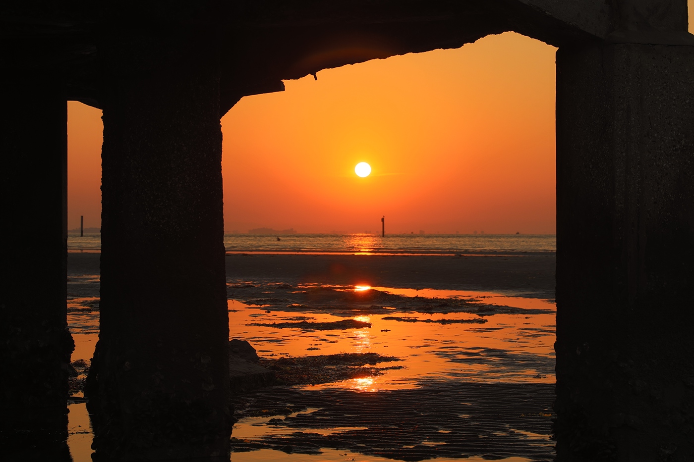 horizon landscapes Nature sea beach lighthouse night sunset Sunrise