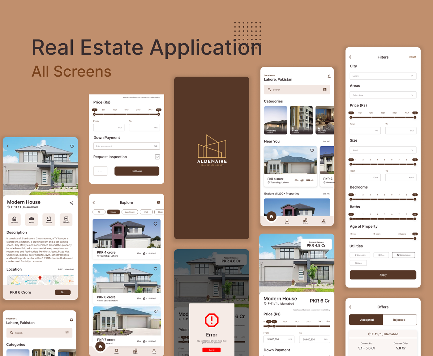 Case Study Competitive Research Mobile app realestate styleguide ui design uiux UserResearch UX design vintage