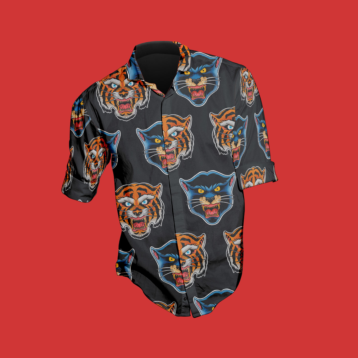 ILLUSTRATION  pattern print Fashion  Clothing apparel shirt tiger panther animals