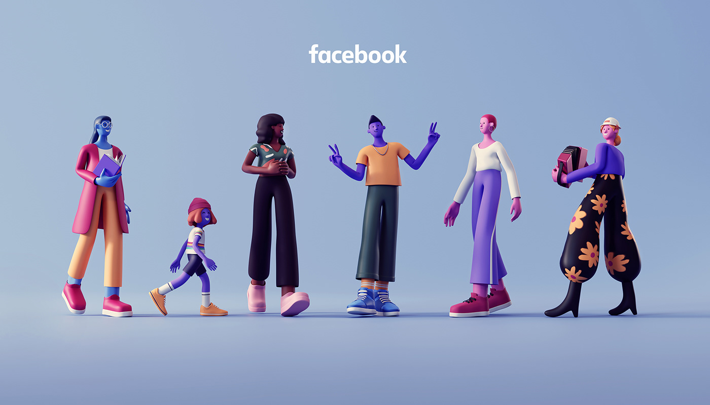 3D illustration Character colorful creative facebook feature ILLUSTRATION  inspiration Leo Natsume trend